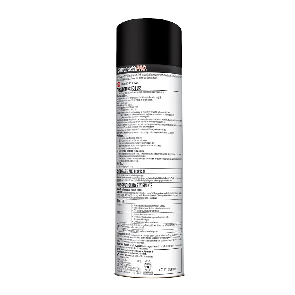 Spectracide® PRO® Wasp & Hornet Killer (Aerosol), 18 oz back