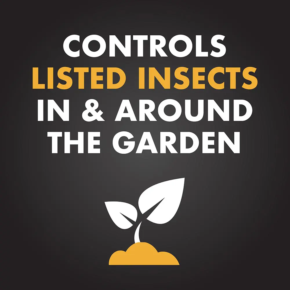 Controls Listed Insects In and Around the Garden