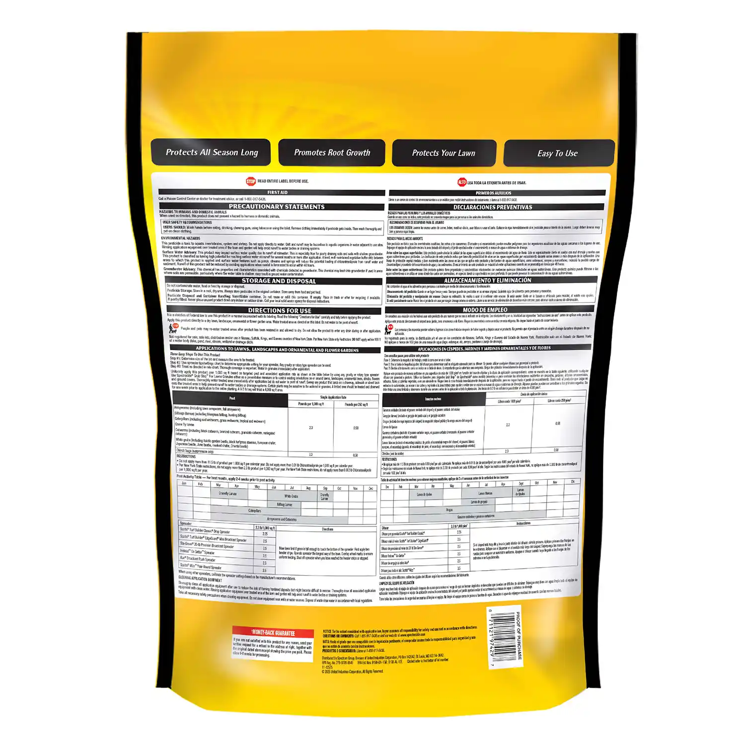 Grub Stop™ for Lawns Granules, 9.2 lb Back Render