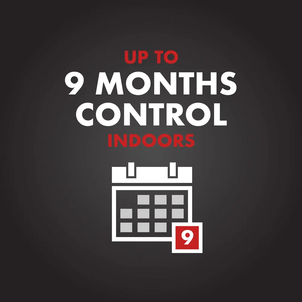 Up to 9 Months Control Indoors