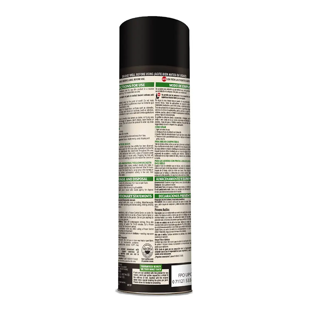 Carpenter Bee & Ground-Nesting Yellowjacket Killer 16 oz back