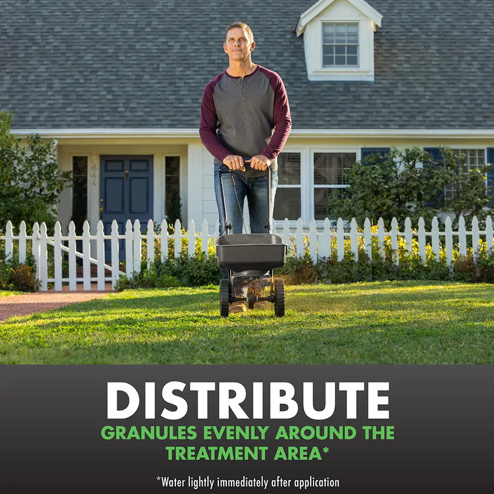 Distribute Granules Evenly Around the Treatment Area - Water Lightly Immediately After Application
