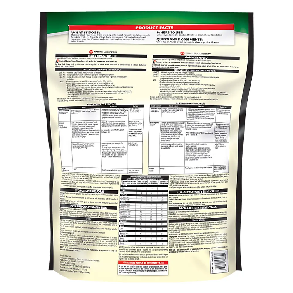 Triazicide® Insect Killer for Lawns (Granules), 20 lbs back