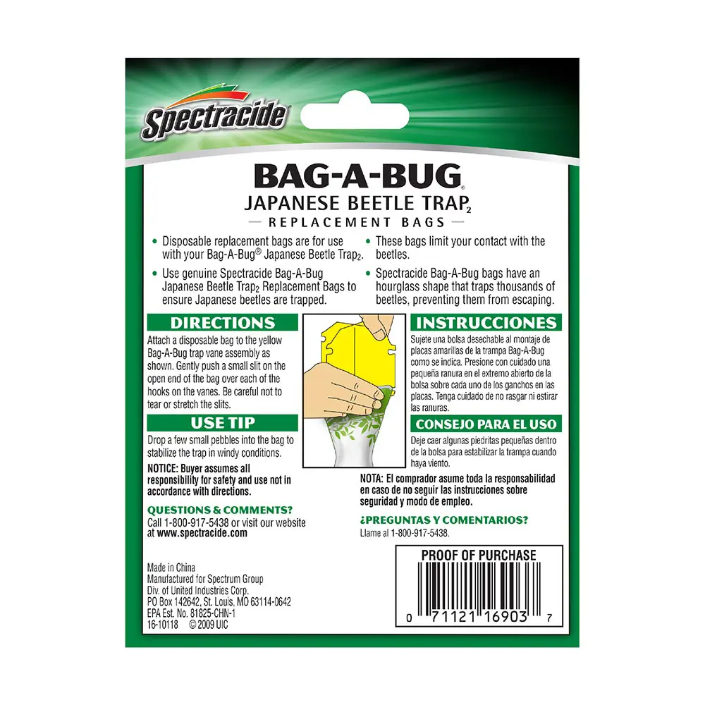 Spectracide® Bag-A-Bug® Japanese Beetle Trap2 (Replacement Bags) 6 CT back