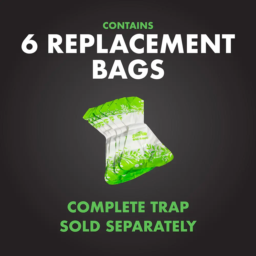 Contains 6 Replacement Bags - Complete Traps Sold Separately
