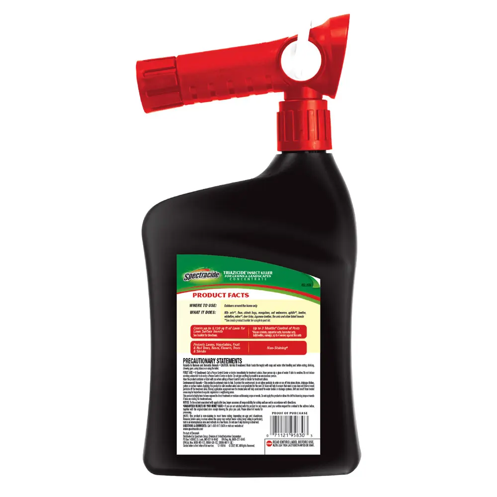 Triazicide® Insect Killer Concentrate for Lawns & Landscapes (Ready-to-Spray), 32 oz back