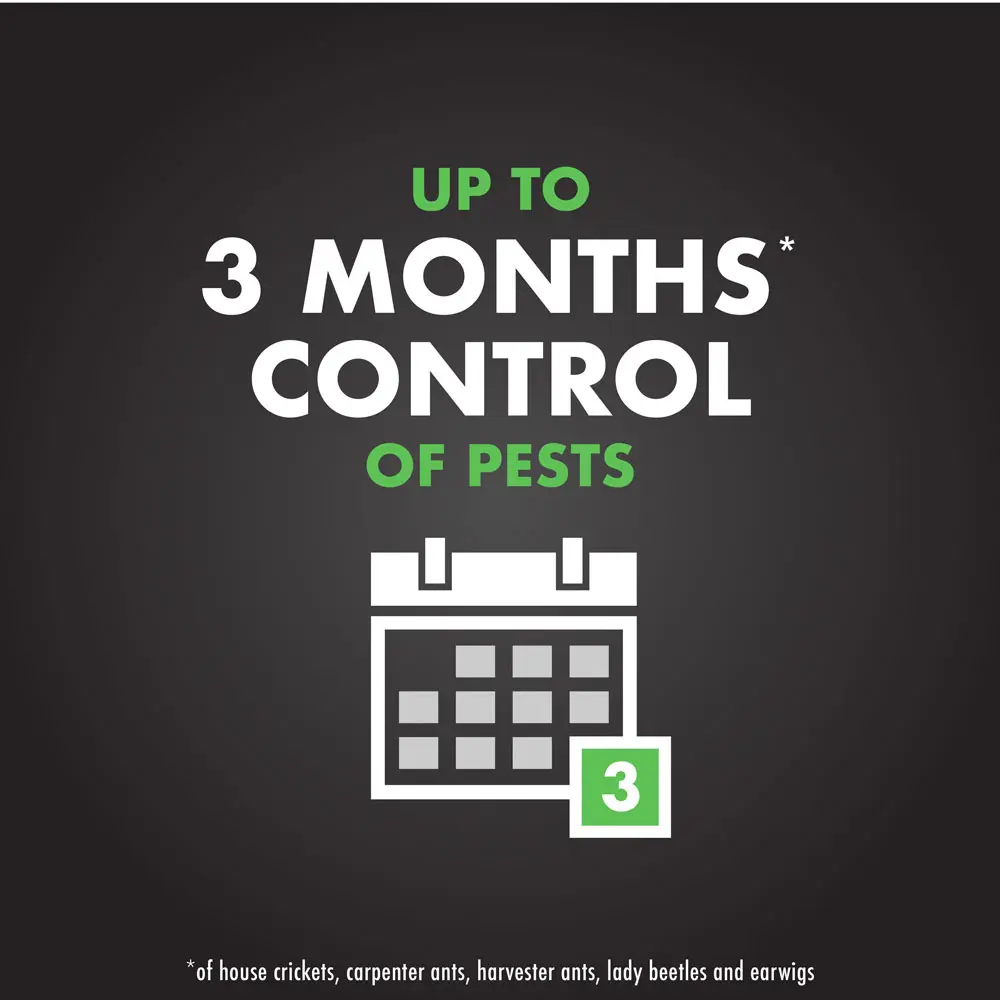Up to 3 Month* Control of Pests (*of house crickets, carpenter ants, harvester ants, lady beetles, and earwigs)