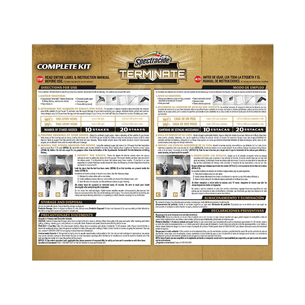 Terminate® Termite Detection & Killing Stakes2, 15 ct back
