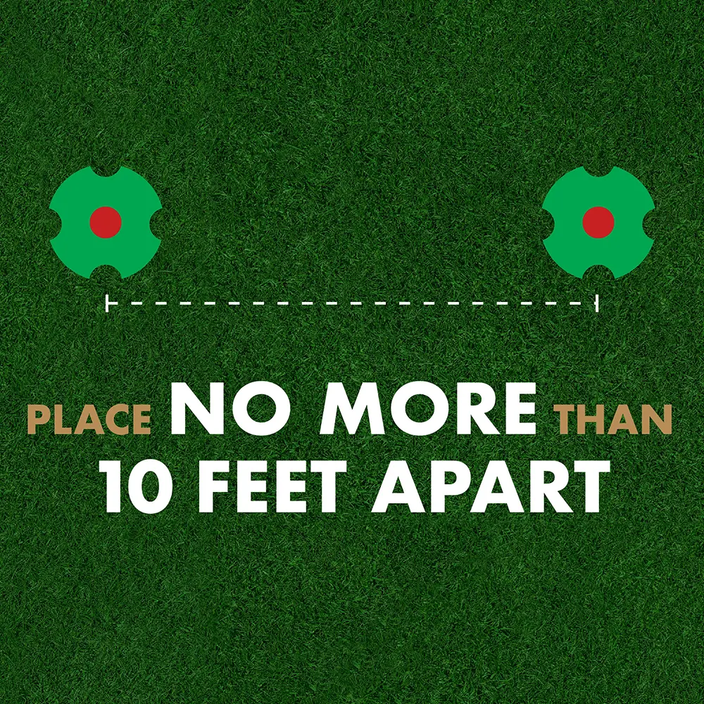 Place No More Than 10 Feet Apart