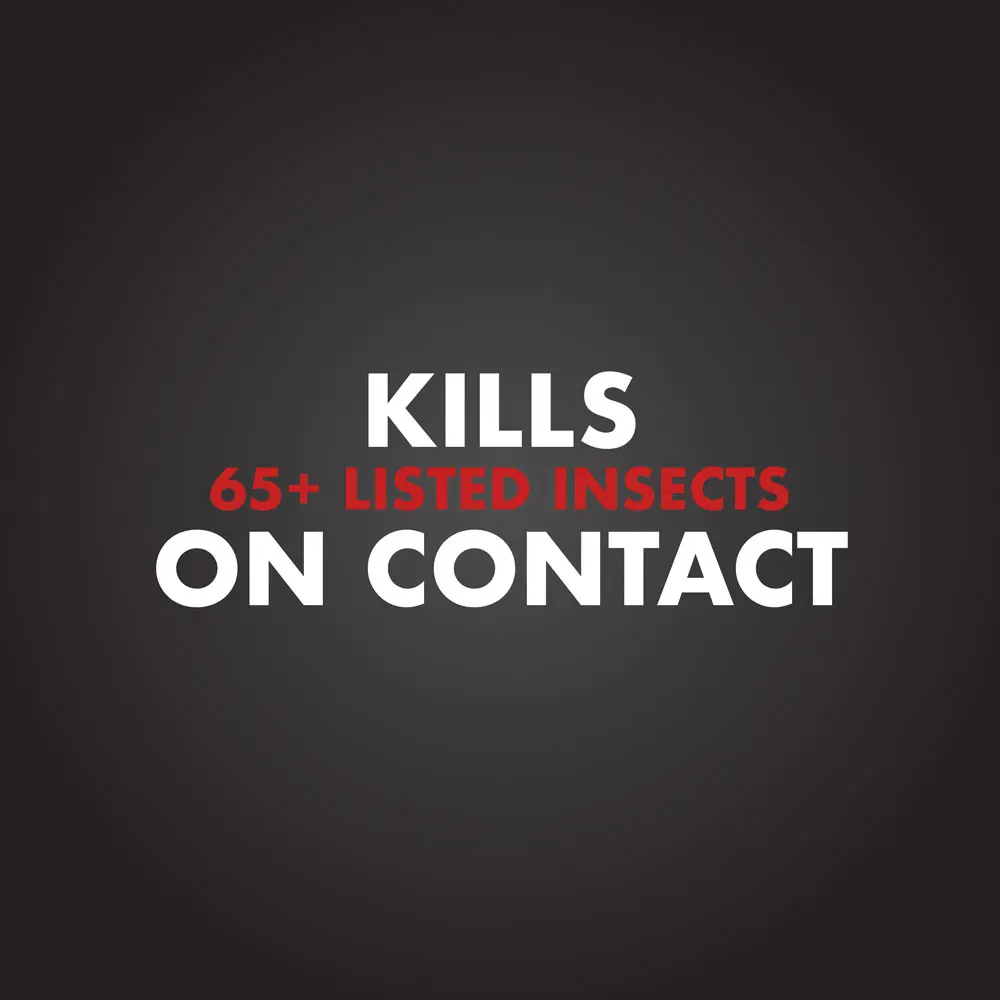 Kills 65+ Listed Insects on Contact
