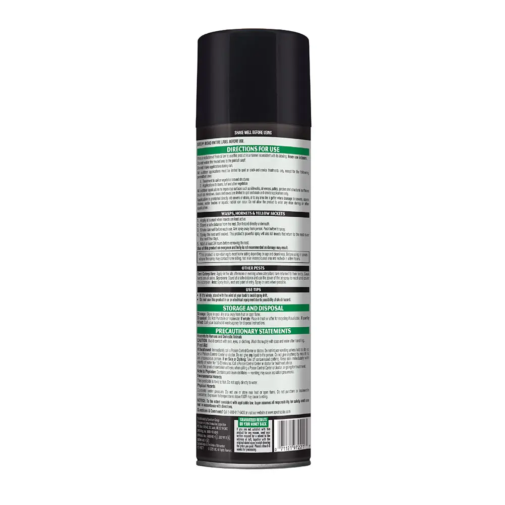 Spectracide® Wasp & Hornet Killer3 (Aerosol) 18.5 oz back