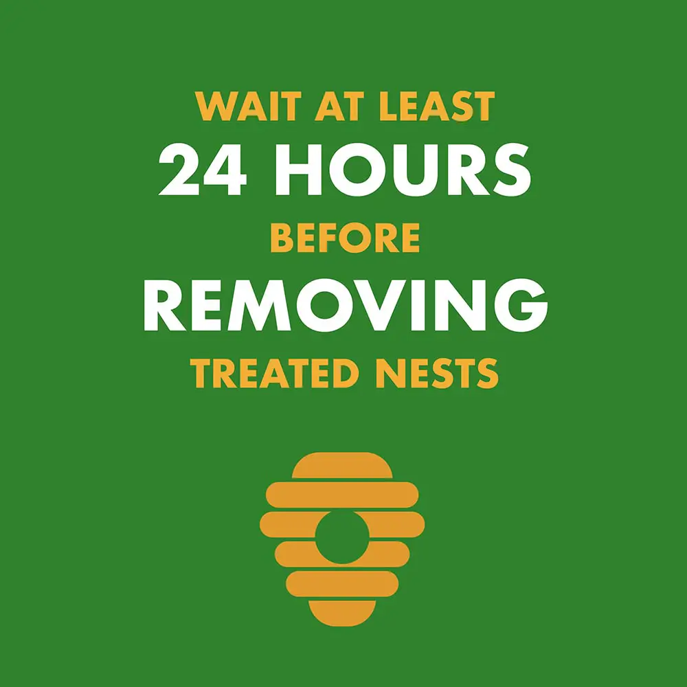 Wait at Least 24 Hours Before Removing Treated Nests