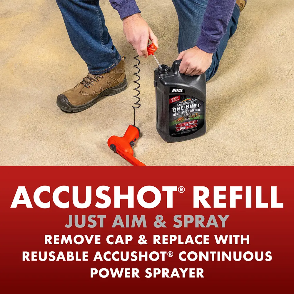AccuShot Refill - Just Aim and Spray: Remove cap and replace with reusable AccuShot continuous power sprayer