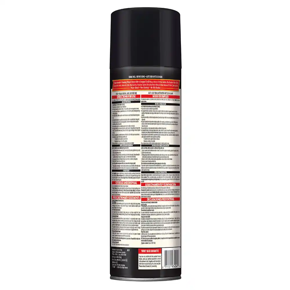 Foaming Wasp & Hornet Killer back