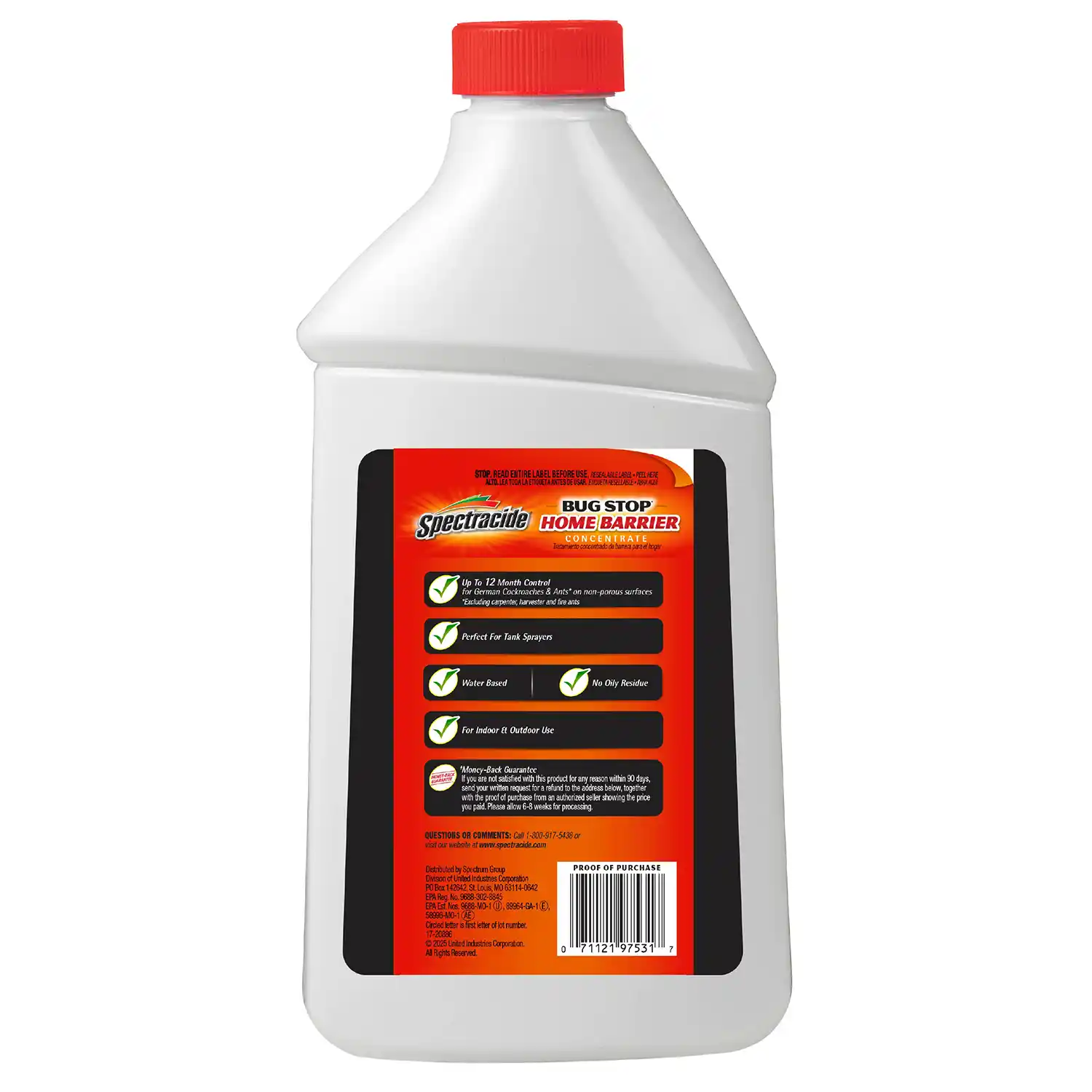Spectracide Bug Stop Home Barrier Concentrate, 32 Fluid Ounces Back Render