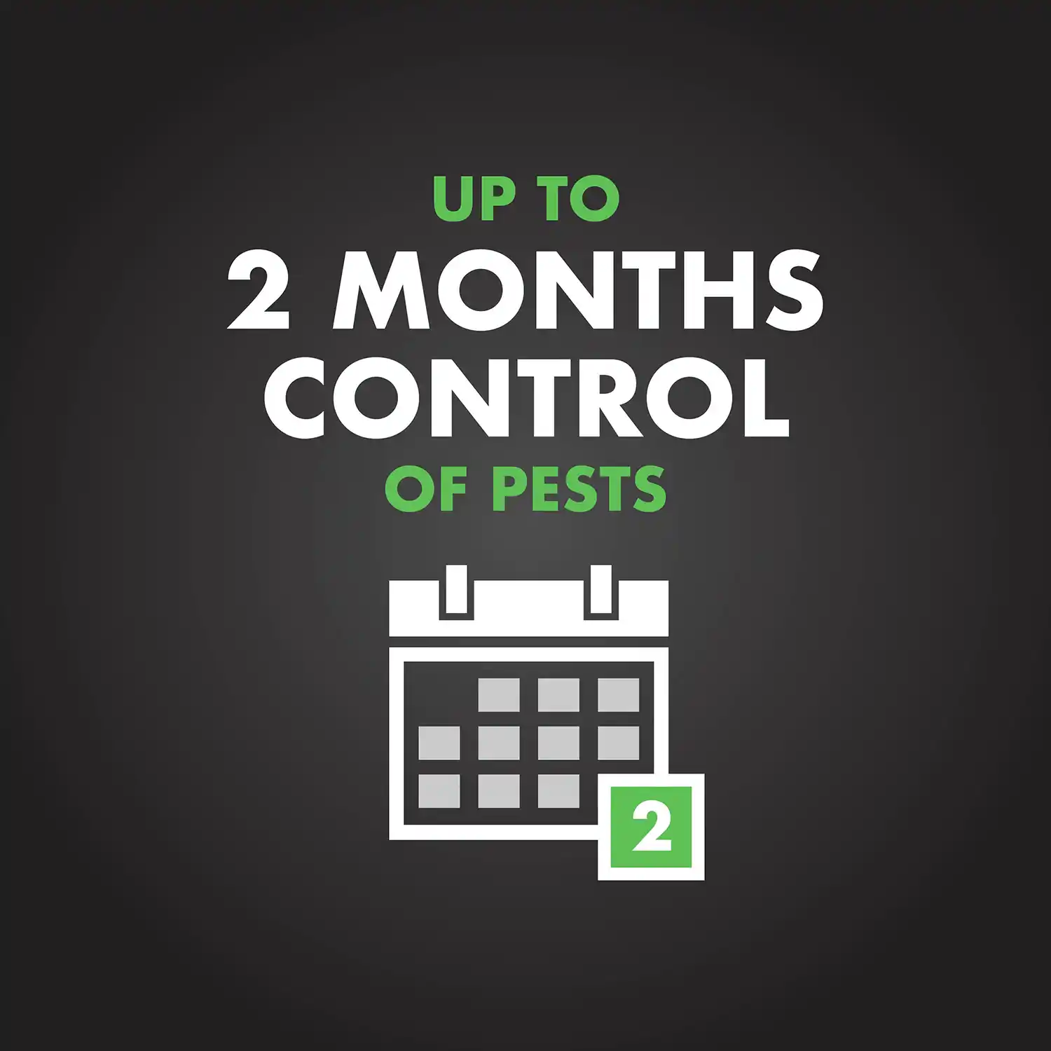 UP TO 2 MONTHS CONTROL OF PESTS