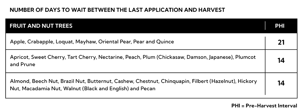 Fruits & Tree Nuts Chart