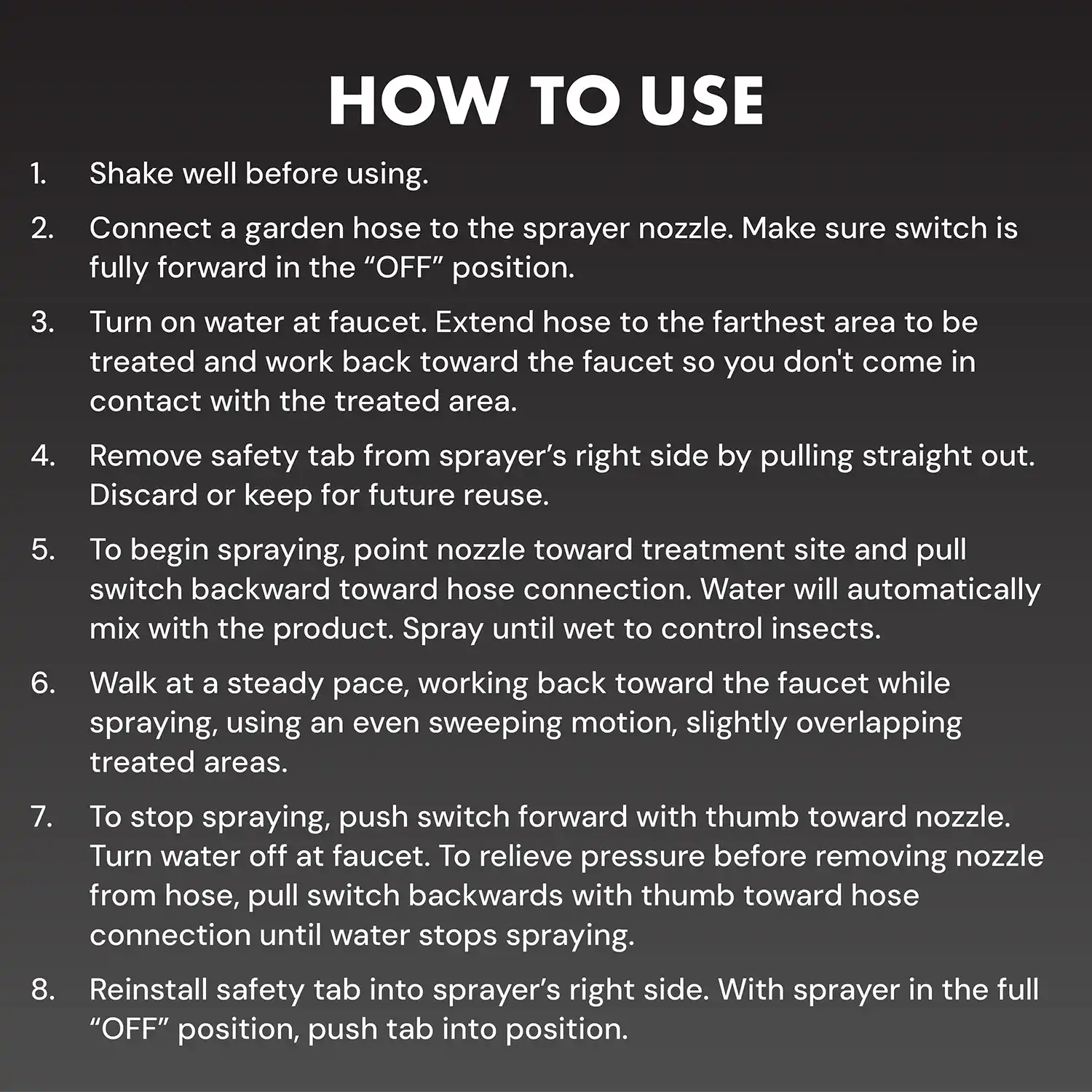 Triazicide Concentrate how to use