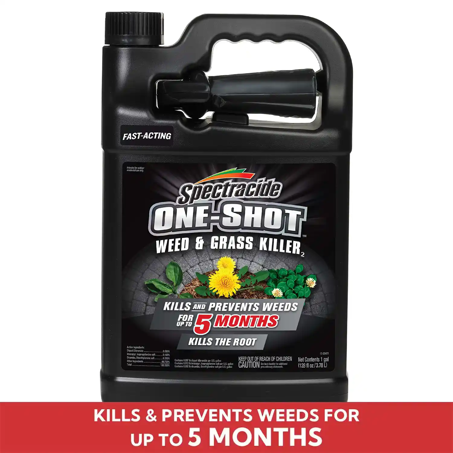 Spectracide One-Shot Weed & Grass Killer, 1 Gallon, Ready-to-Use Front Render