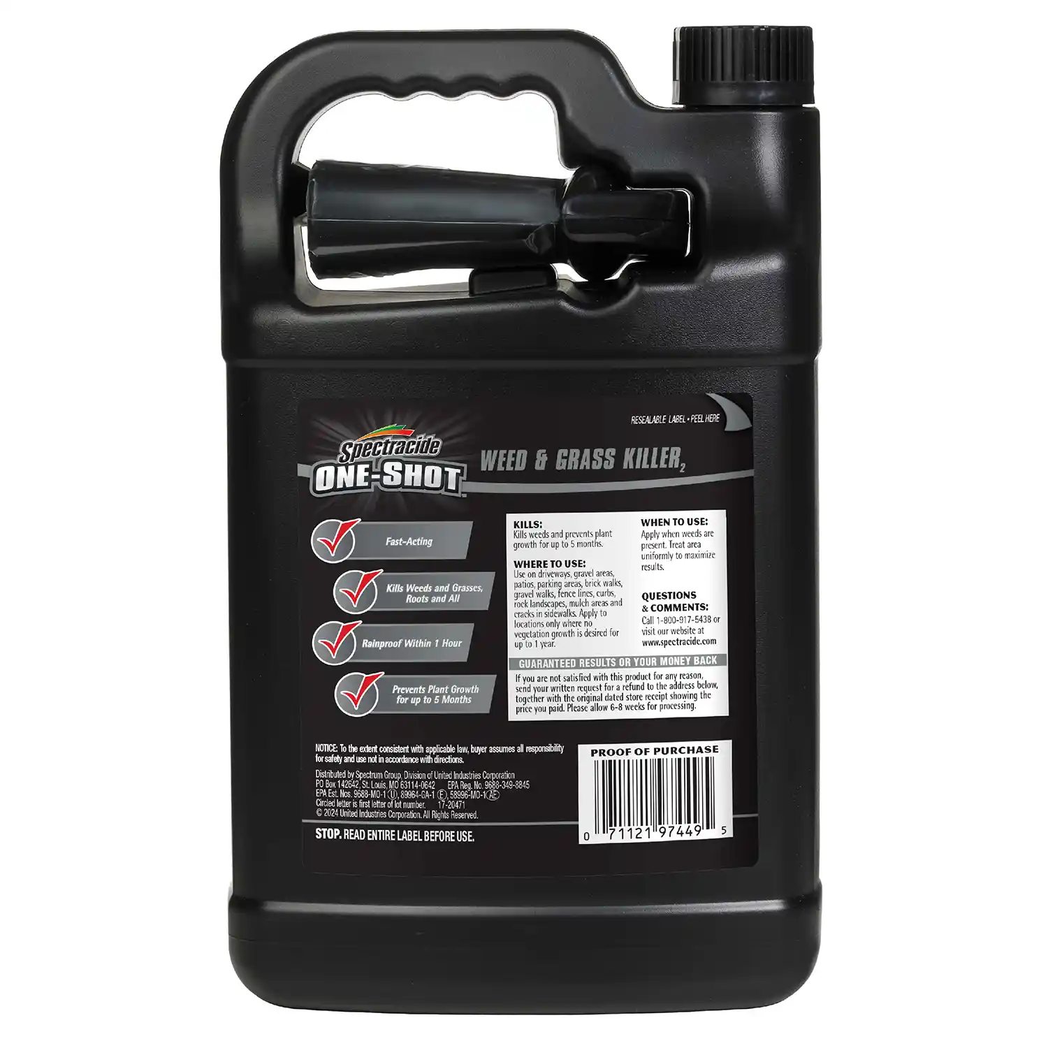 Spectracide One-Shot Weed & Grass Killer, 1 Gallon, Ready-to-Use Back Render