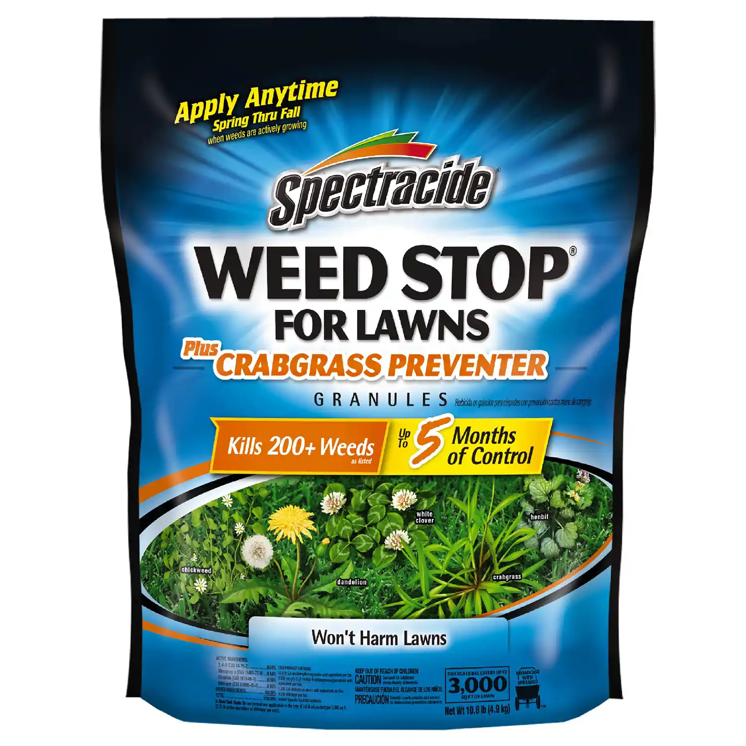 Weed Stop® for Lawns Plus Crabgrass Preventer Granules, 10.8 lbs front of bag