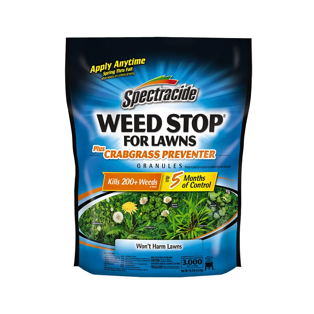 Weed Stop® for Lawns Plus Crabgrass Preventer Granules, 10.8 lbs front