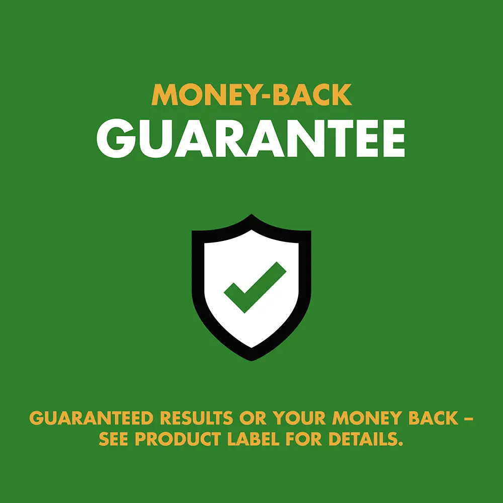 Guaranteed Results or your money back, see product label for details.