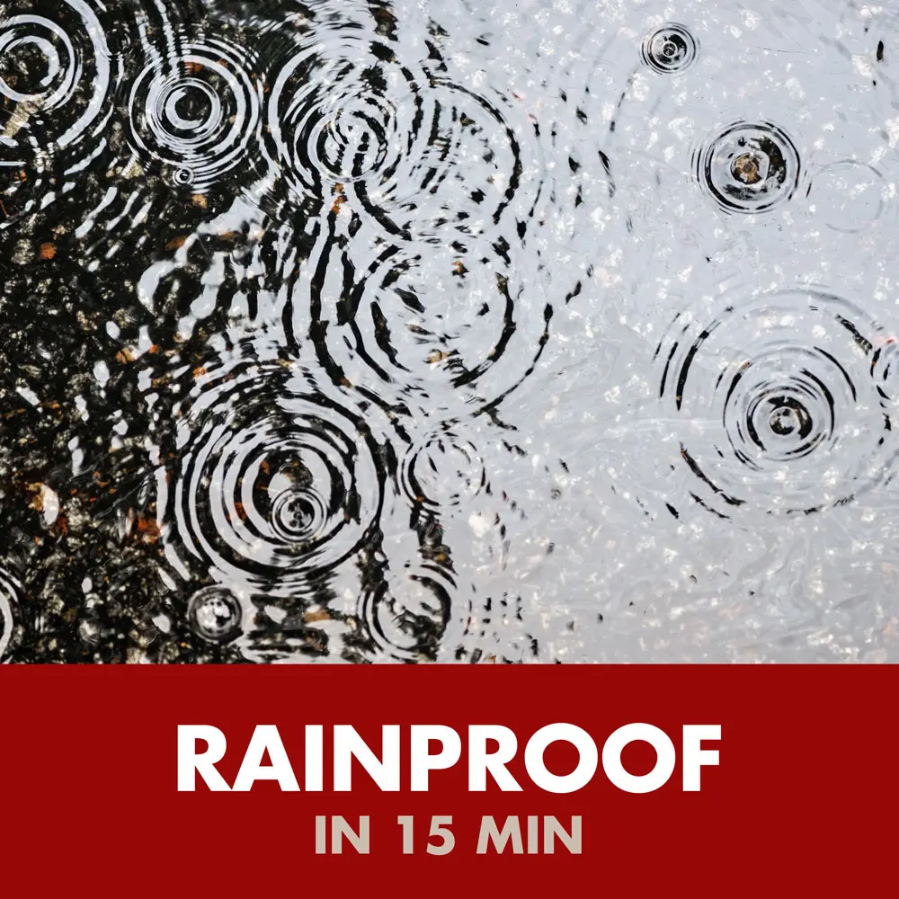 Rainproof in 15 minutes