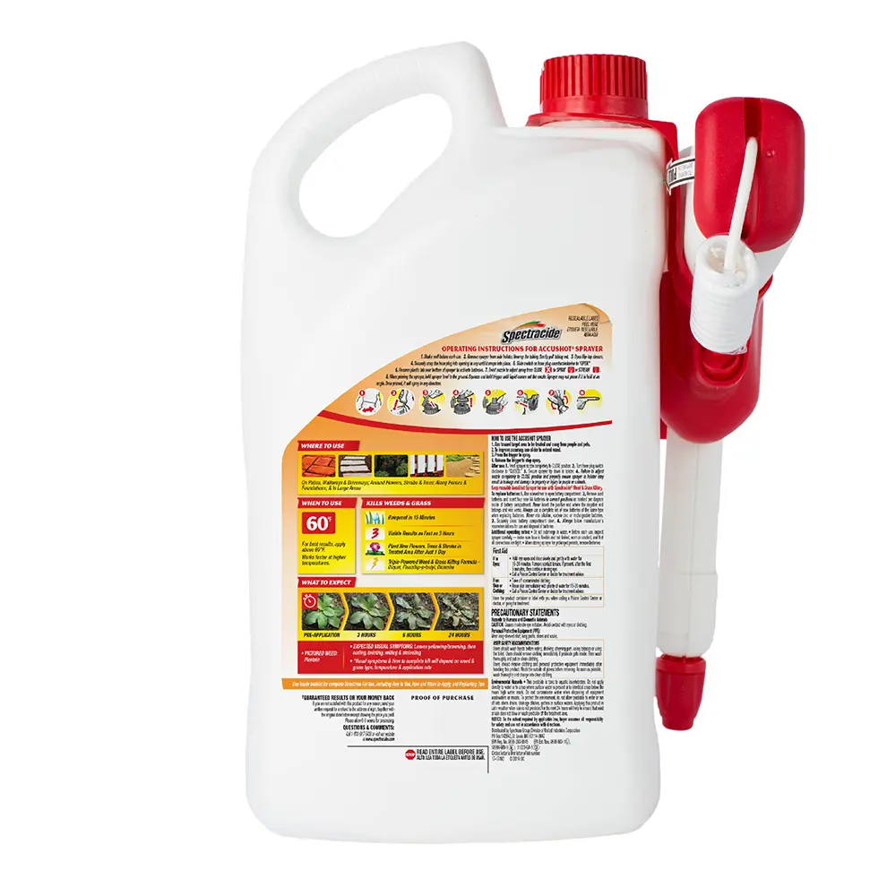 Weed and Grass Killer with AccuShot Sprayer 1 Gallon back