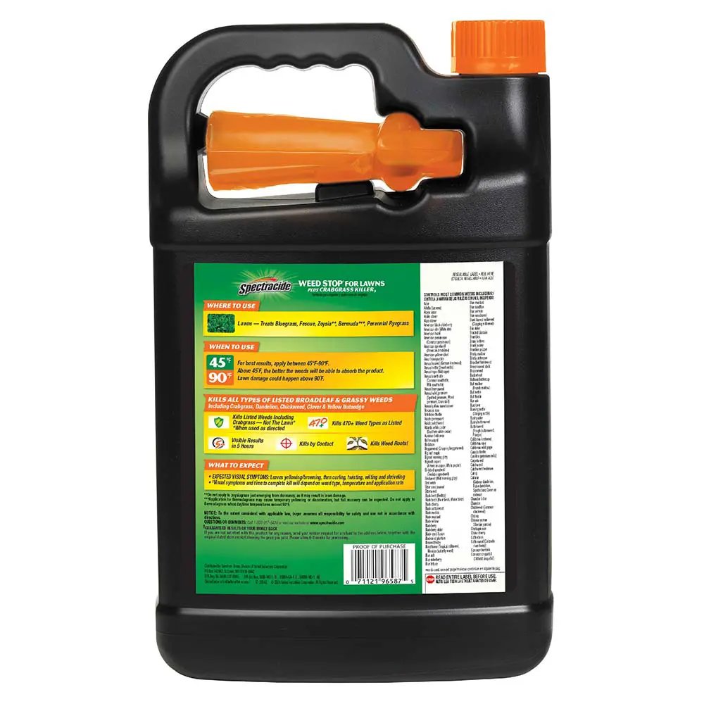 Weed Stop® for Lawns Plus Crabgrass Killer4 Ready-to-Use 1 gallon back
