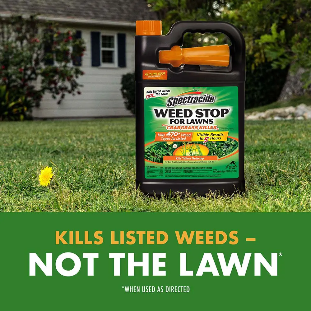 Kills Listed Weeds - Not the Lawn, when used as directed