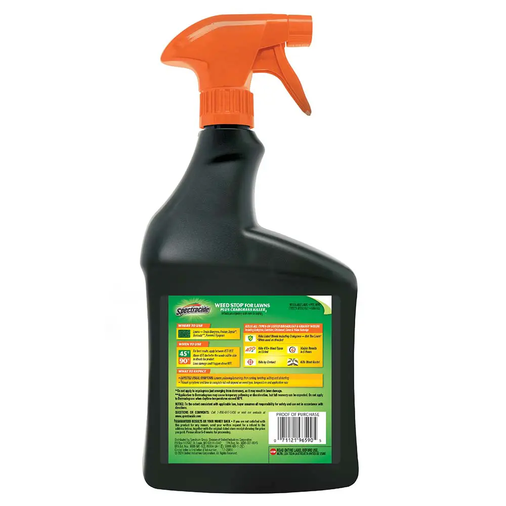 Weed Stop® for Lawns Plus Crabgrass Killer3 Ready-to-Use 32 oz back