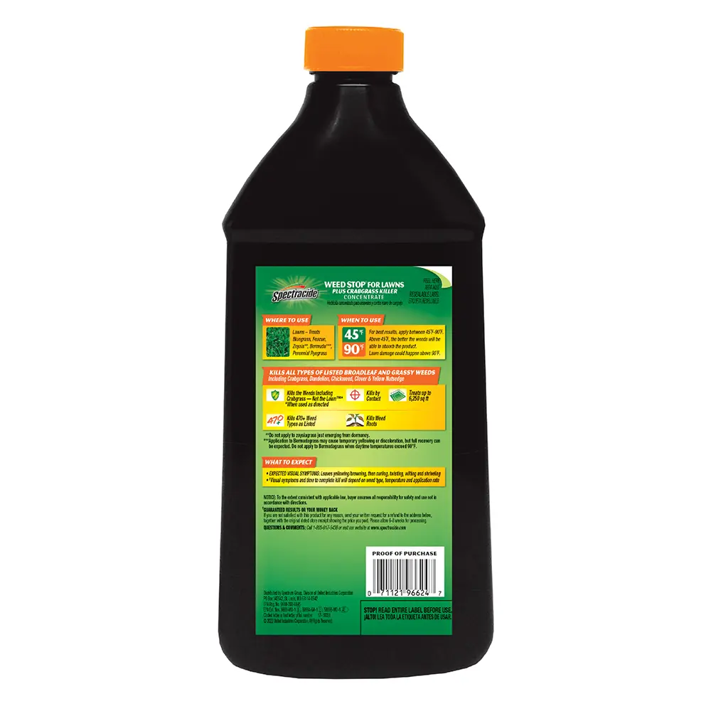 Weed Stop® For Lawns Plus Crabgrass Killer Concentrate, 40 oz back