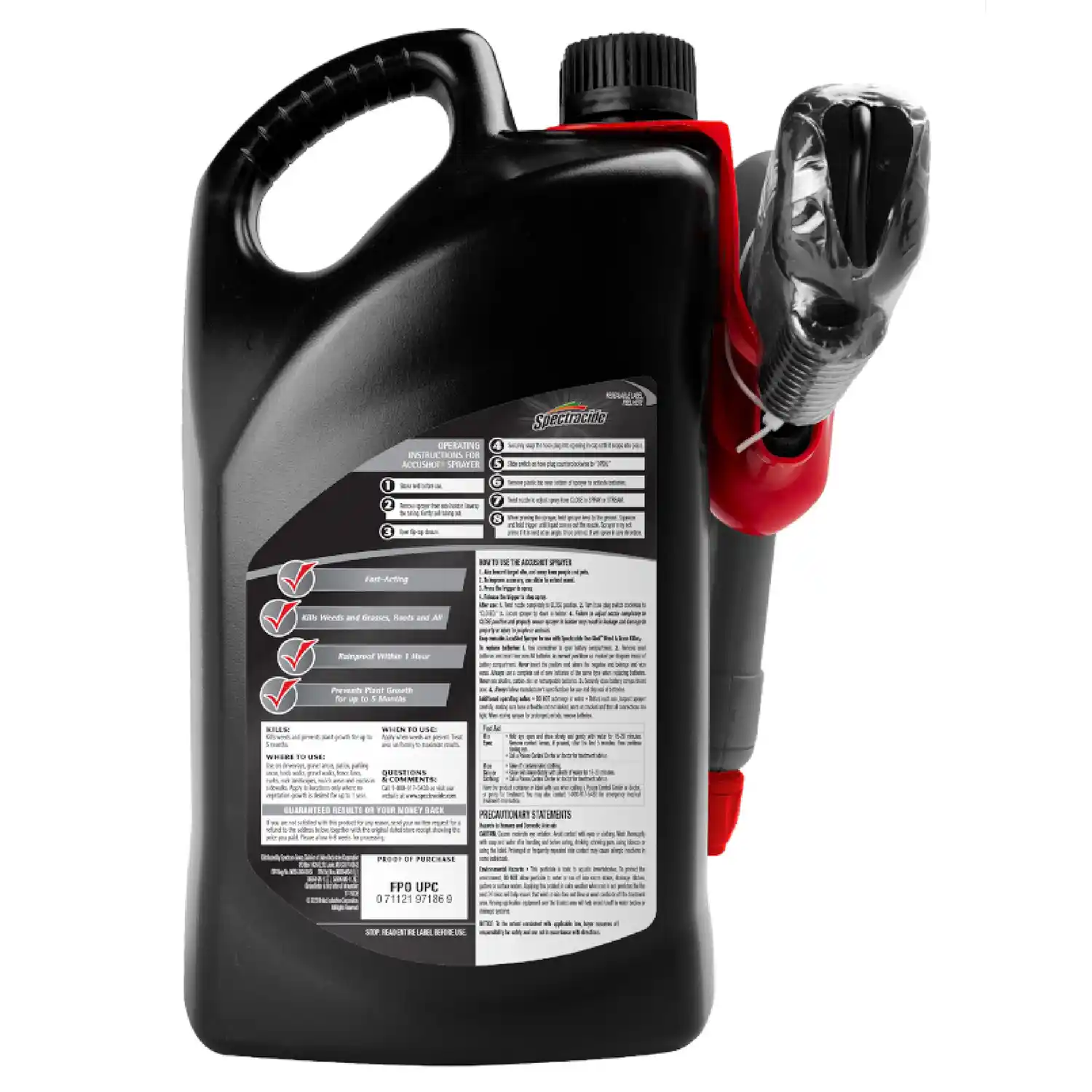 One-Shot® Weed & Grass Killer2 with AccuShot® Sprayer 1 Gallon - Back Render
