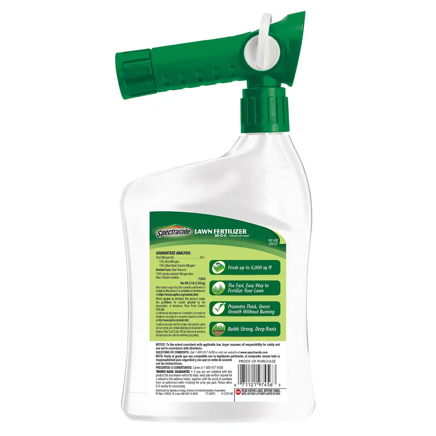 Spectracide® Lawn Fertilizer 30-0-0 (32 Fl Oz) Back Render