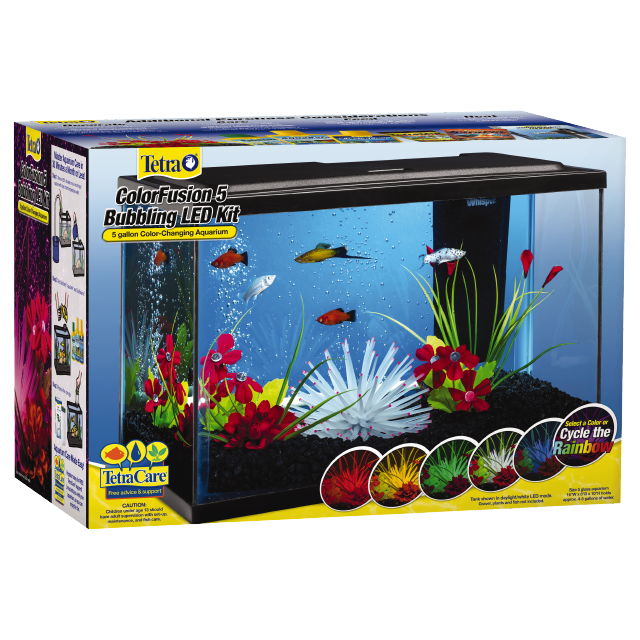 Tetra ColorFusion Bubbling LED Aquarium Kit 5 Gal Front