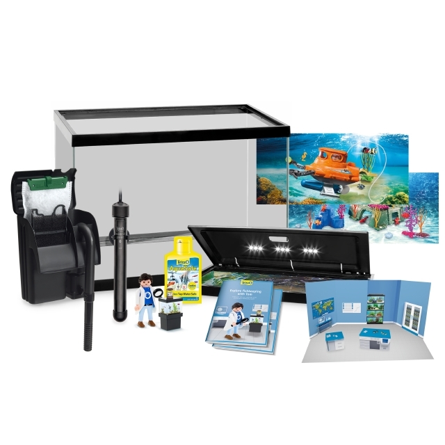 Tetra PLAYMOBIL Explore Your Aquarium 10 Gallon Kit Components Out of Pack