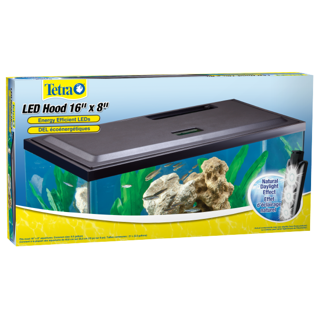 Tetra LED Aquarium Hood 6x8 Front