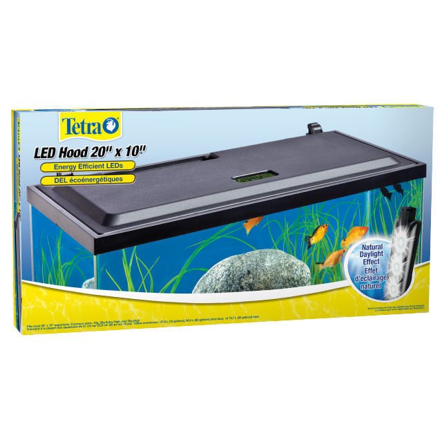 Tetra LED Aquarium Hood 20x10 Front