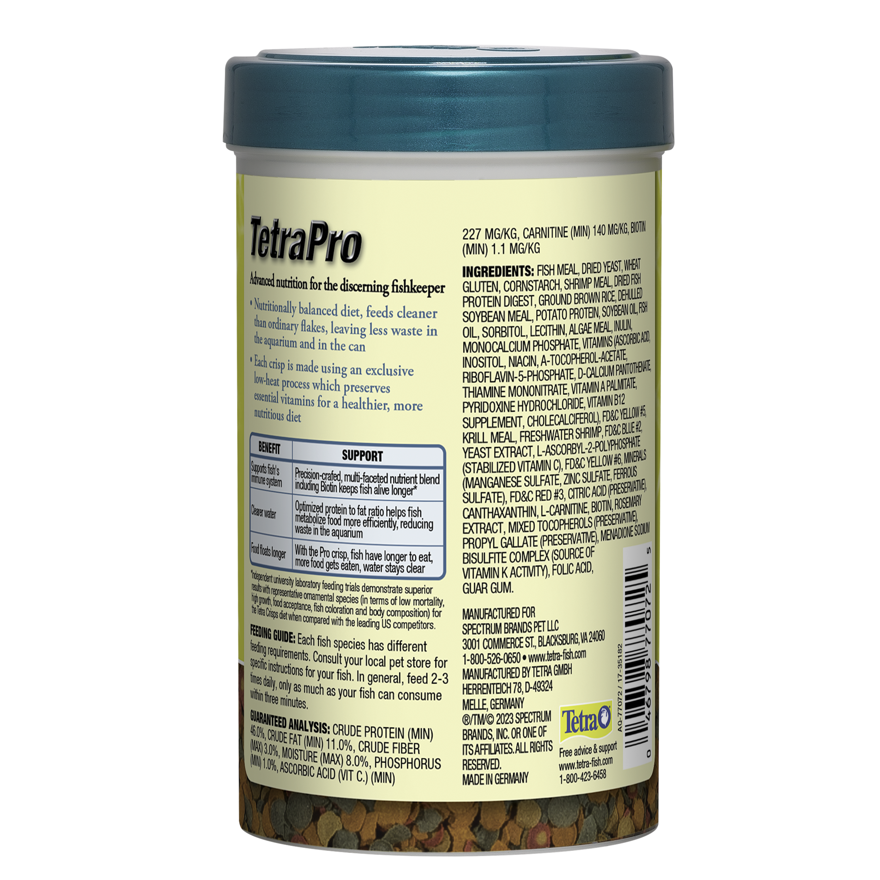 Tetra Pro Tropical Crisps back