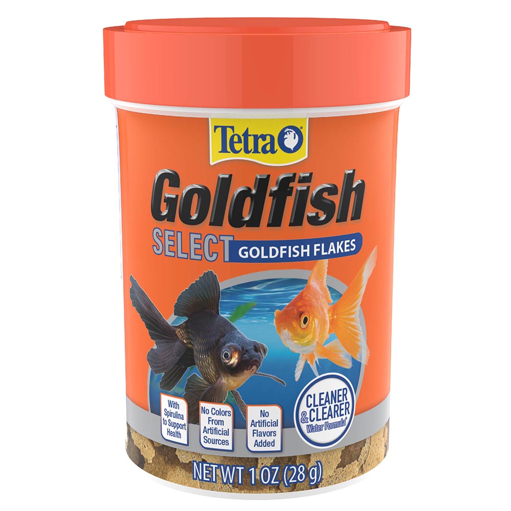 AQ-78328-1 Tetra Goldfish Select Goldfish Flakes 1 Ounce, Premium Staple Food For All Goldfish - Front Render
