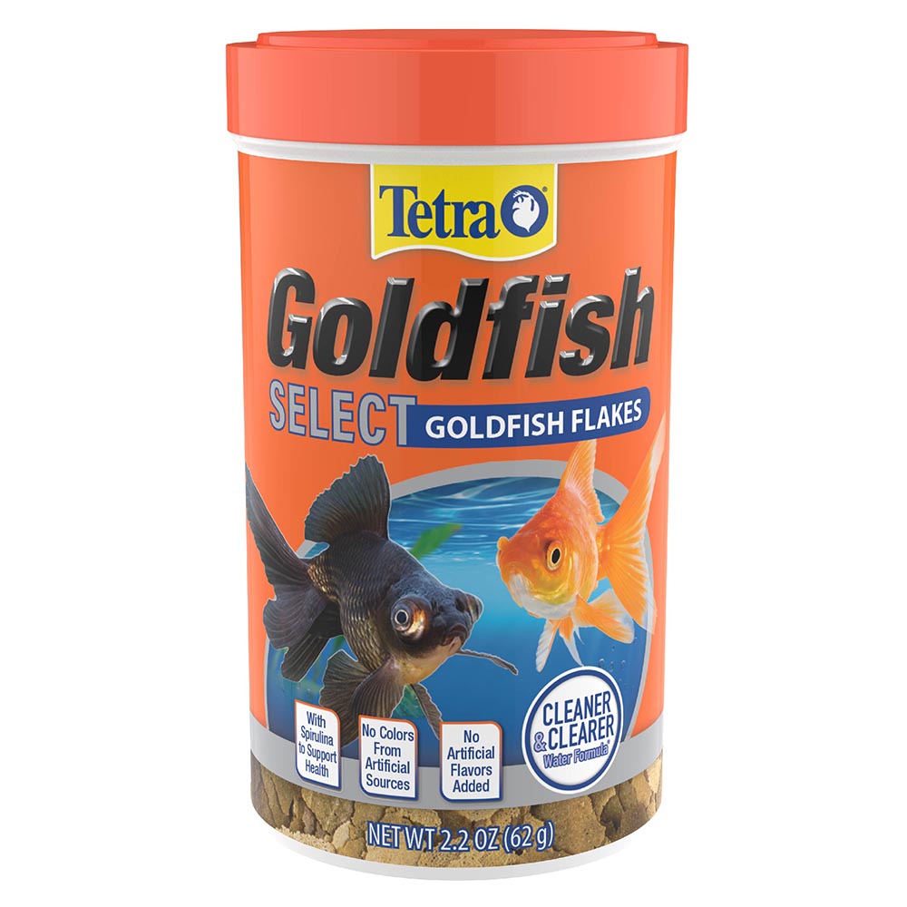 AQ-78329-1 Tetra Goldfish Select Goldfish Flakes 2.2 Ounces, Premium Staple Food For All Goldfish - Front Render