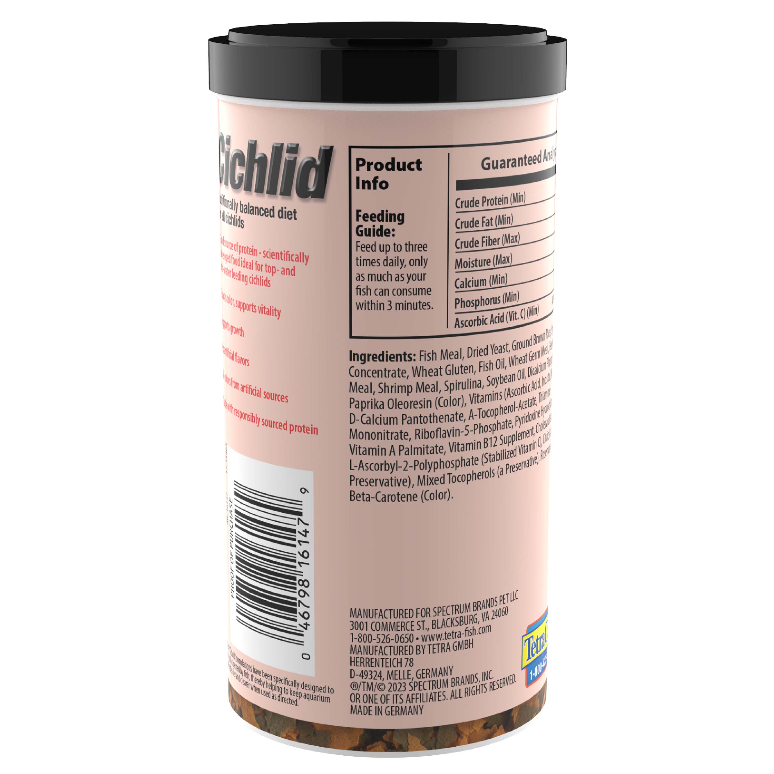 AQ-16147 TetraCichlid™ Cichlid Flakes - Back Render