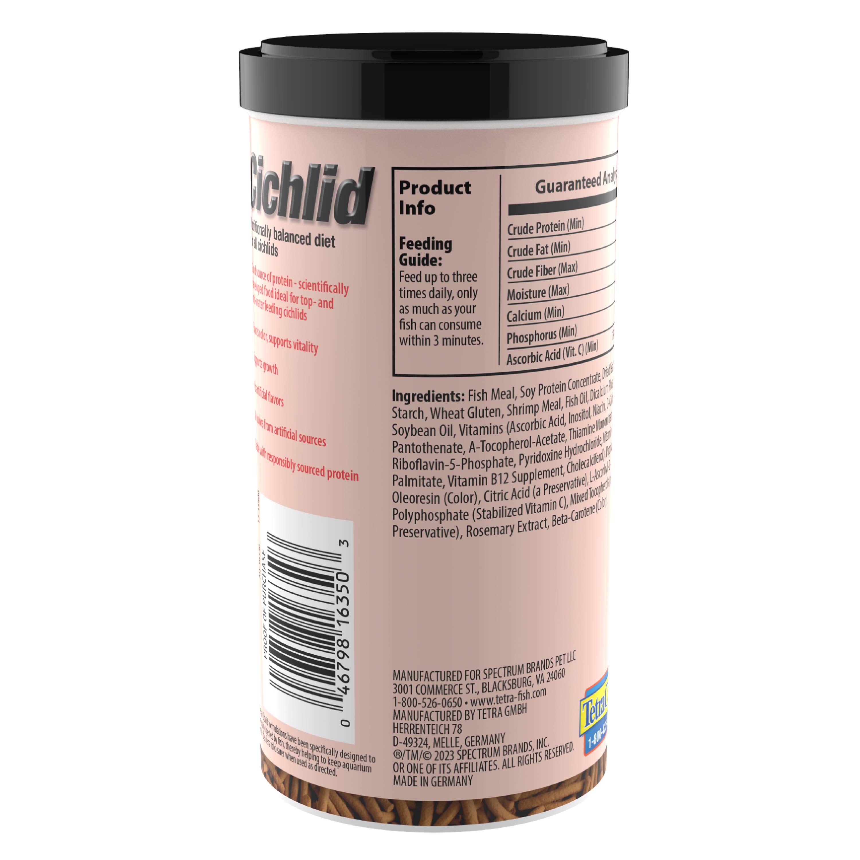 AQ-16350 TetraCichlid™ Floating Cichlid Pellets - Back Render