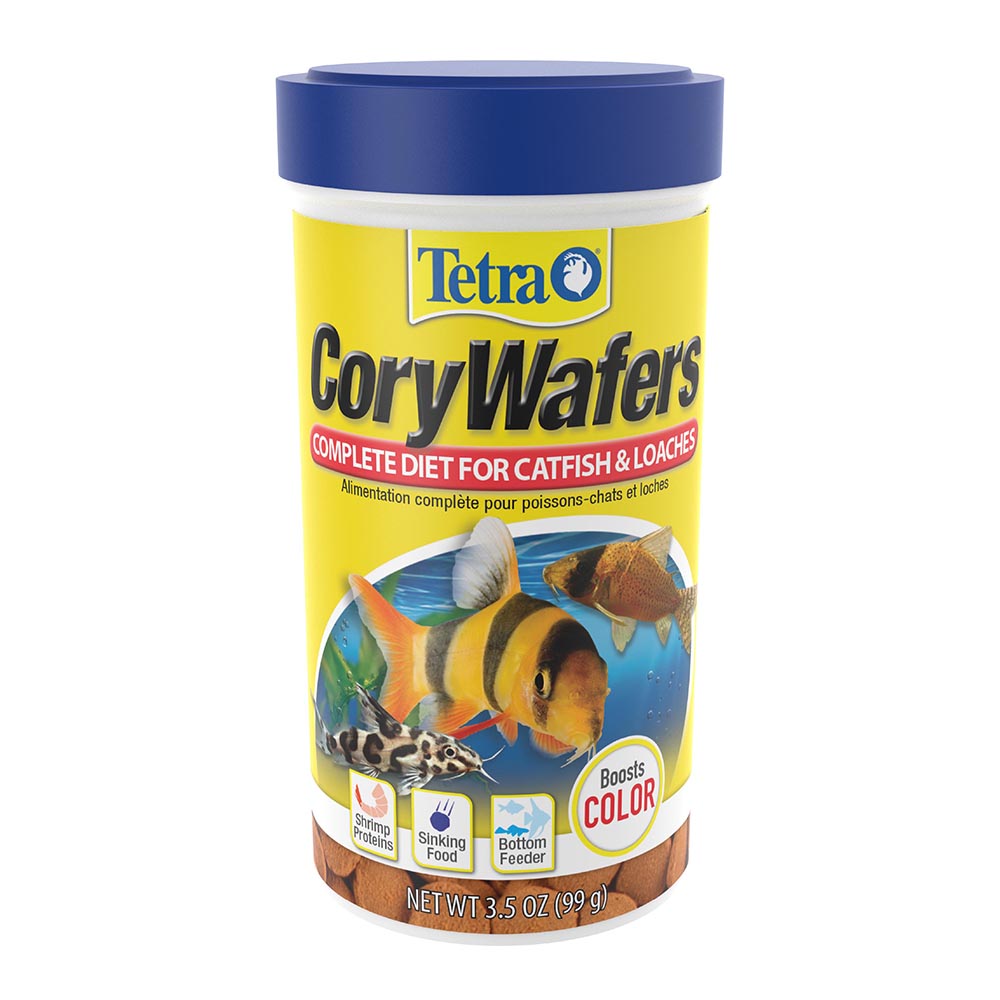 Tetra CoryWafers Tin, 3.5 Ounces, Complete Diet for Catfish & Loaches - Front of package
