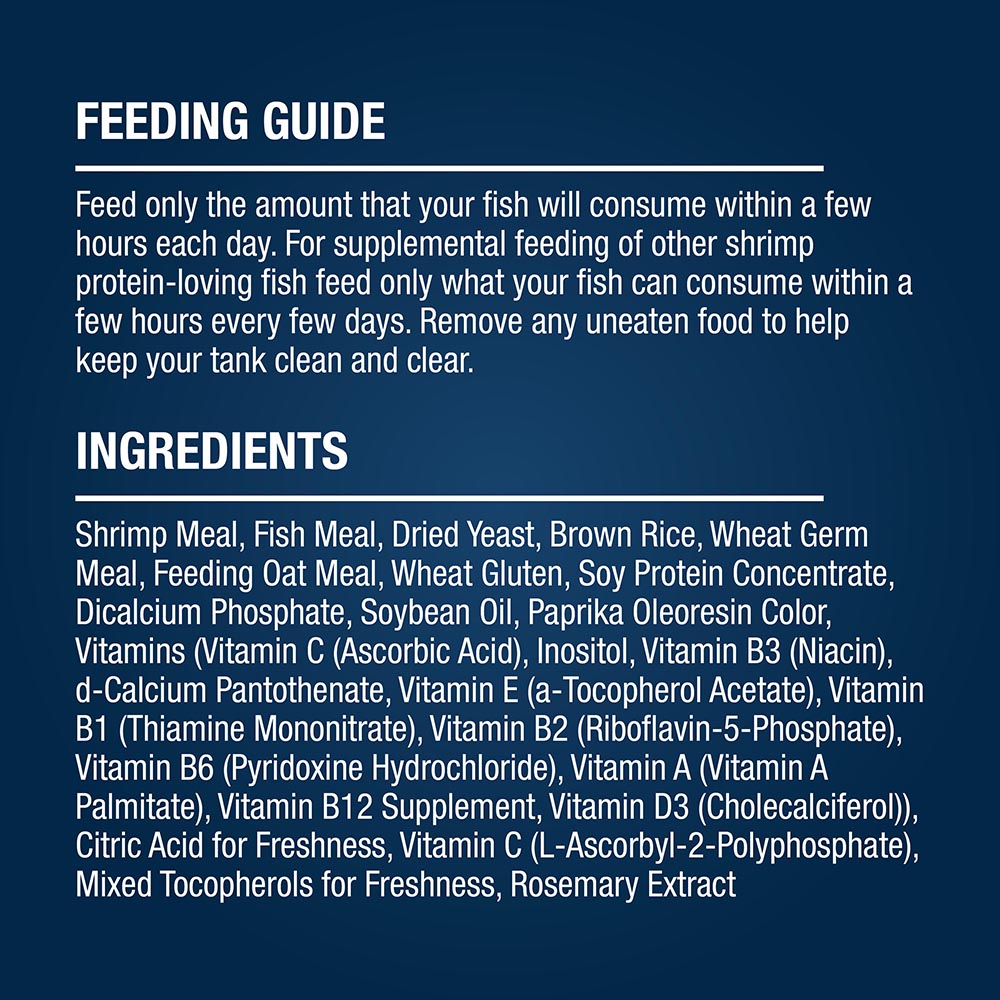 Feeding guide and ingredients label