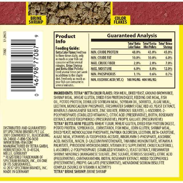 Tetra BettaMin Select-A-Food Back