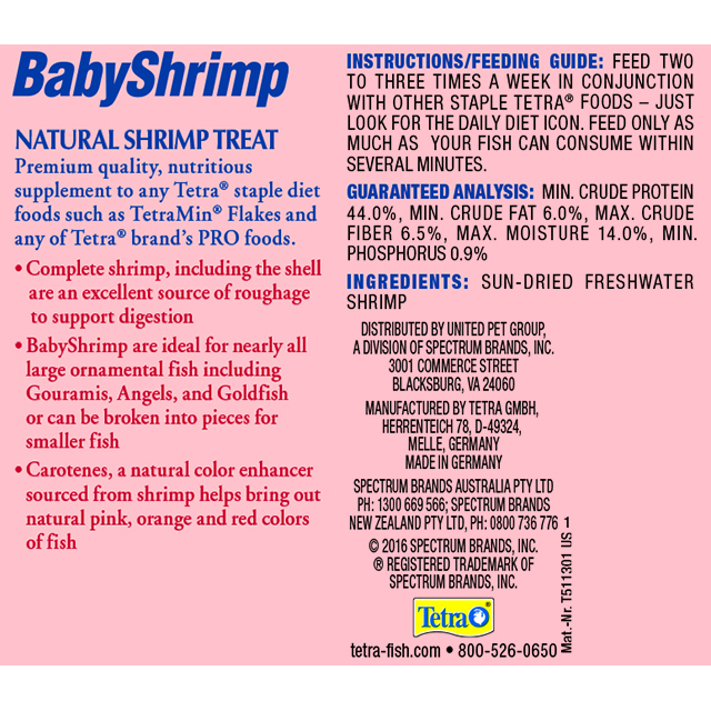 Tetra Baby Shrimp Back