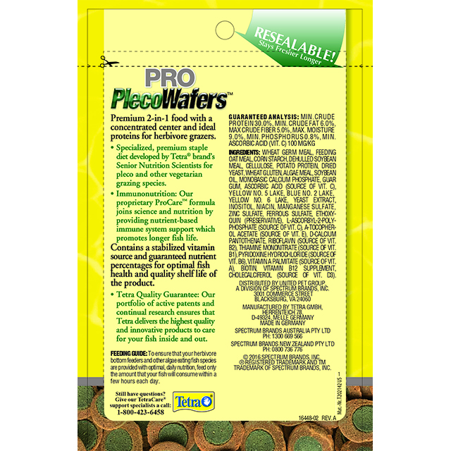 Tetra Pro Pleco Wafers Back