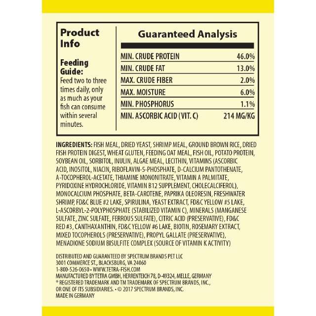 Tetra Cichlid Flakes Back